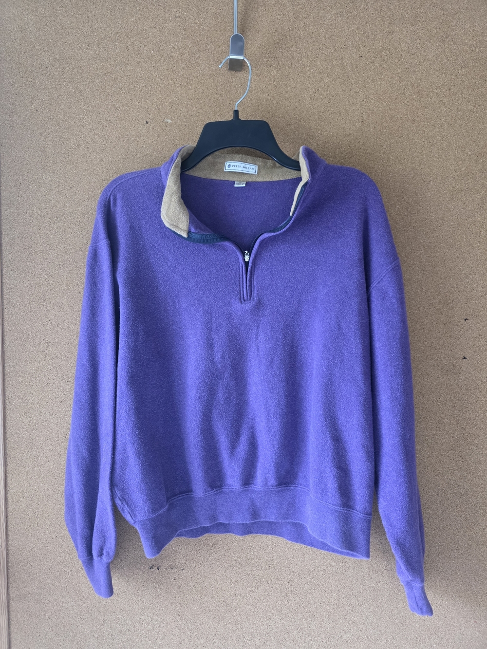 Peter Millar Purple Half-Zip Turtleneck Sweater M Quarter  Zip Pullover